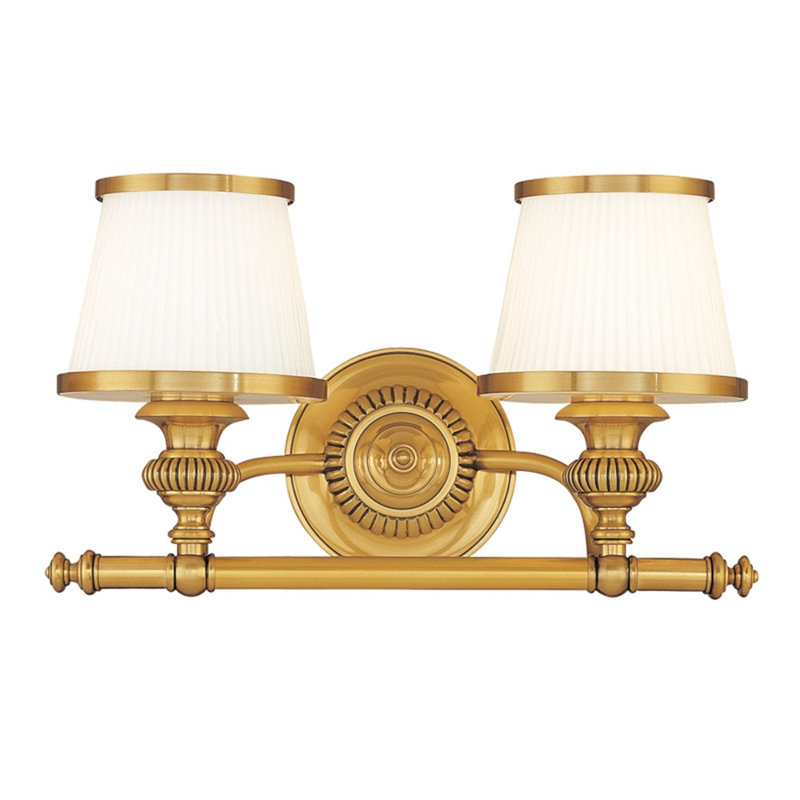 2 - Light Vanity Light, Flemish Brass