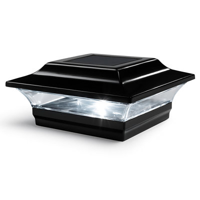 Éclairage de poteau de clôture à lumière DEL solaire en aluminium 4 po x 4 po avec adaptateur de base inclus Imperial
