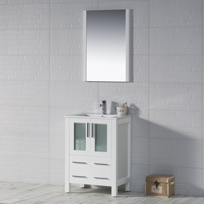 24" Single Bathroom Vanity with Sink