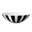 Villeroy & Boch Memphis Collection Large Bowl, Premium Porcelain, Made in Germany, Generous 21 oz Capacity, 8.5 in Diameter, Dishwasher & Microwave Safe, Black-White Striped Geometric Design, Perfect for Salad or Fruit