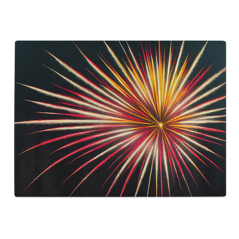Powerful Fireworks  Glass Chopping Board