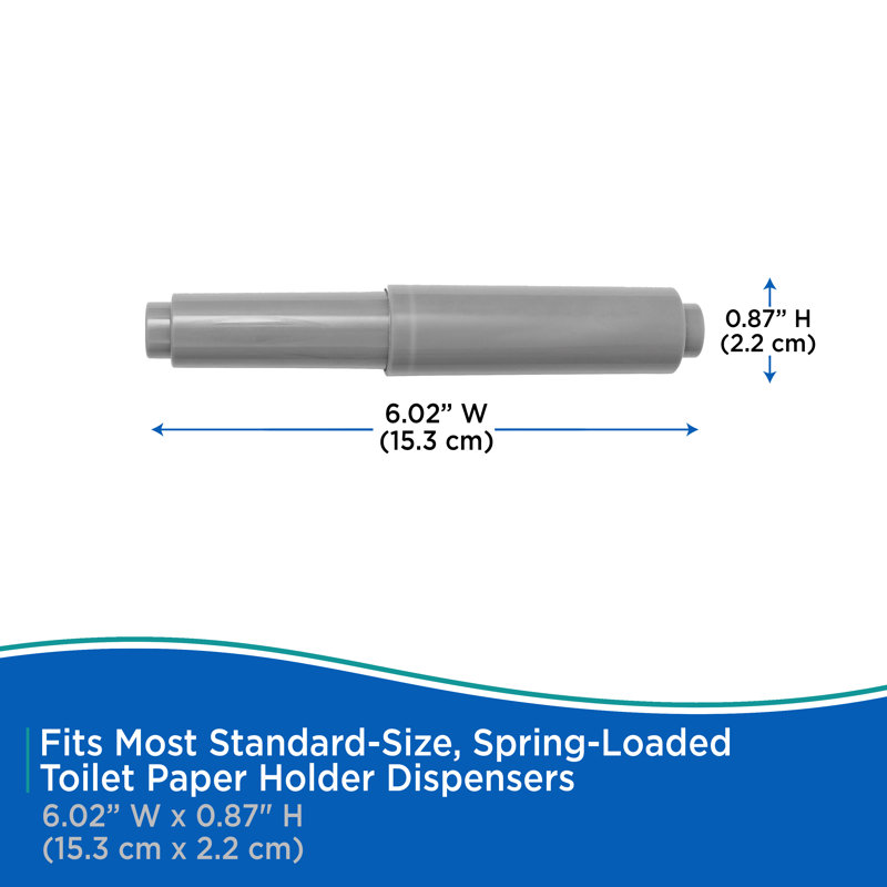 Kenney Toilet Paper Replacement Cylinder, Gray