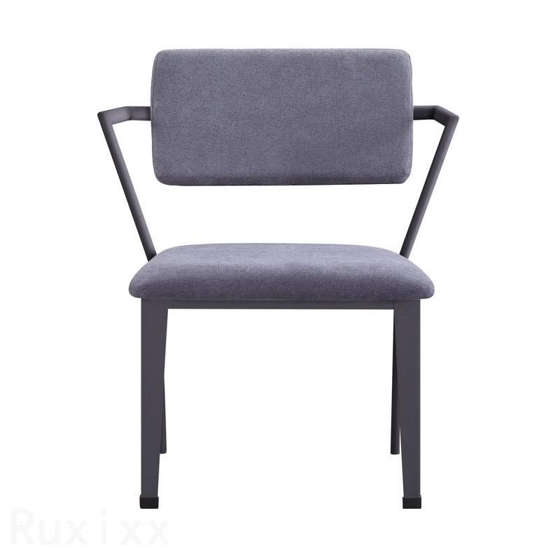 Gray Fabric & Gunmetal Finish Office Chair, Gunmetal