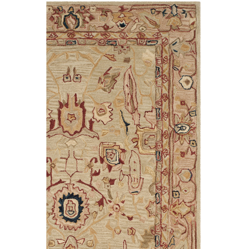 Tapis oriental en laine touffeté à la main Tingley, Rectangle 6 pi x 9 pi