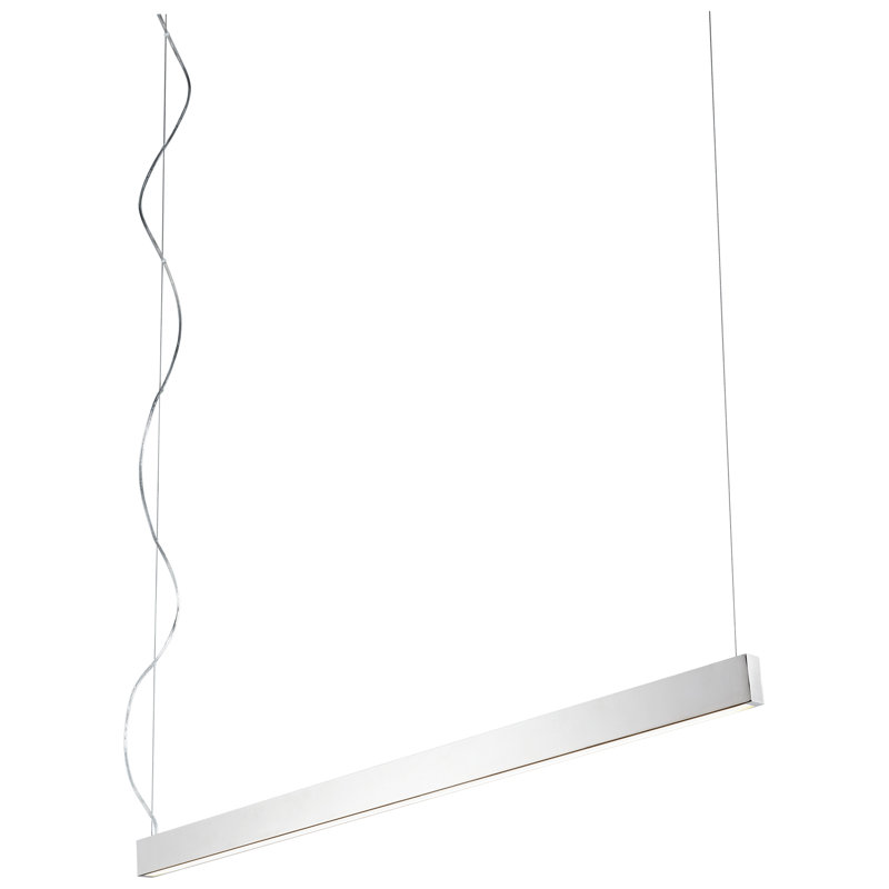 Luminaire suspendu linéaire à DEL Amarye, H 62,5 po x l 50 po x P 5,5 po, Nickel poli