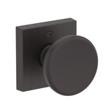 Solvang Passage Knob with Contemporary Square Rose in Lifetime (PVD) Polished Nickel