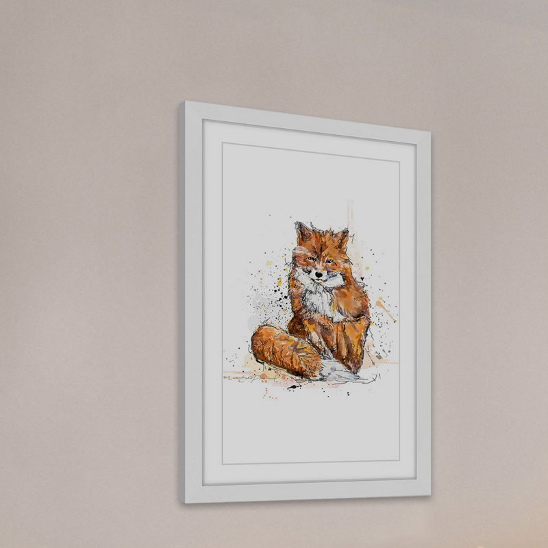 « bahut », reproduction de peinture à l’aquarelle encadrée, H 45 po x l 30 po