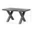 Freeform Acacia Solid Wood Top Metal Base Dining Table-102904376-102904377-102904374