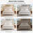 Modern Arched Tufted Upholstered Bed, King, Cream Velvet-253526931-253526929