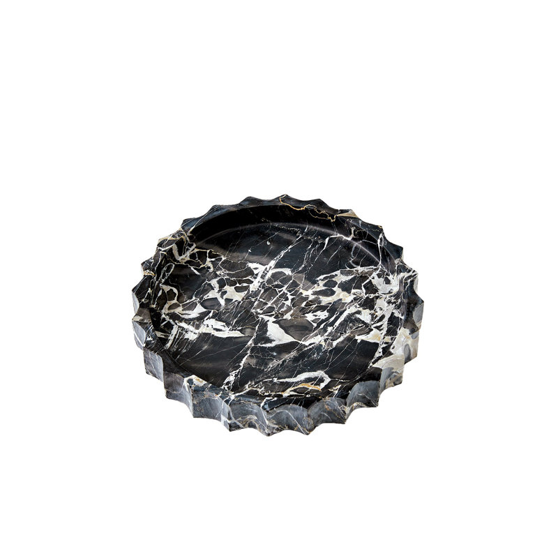 Ionic Tray-Golden Portoro-Sm, 1.25"H x 8"W x 8"D