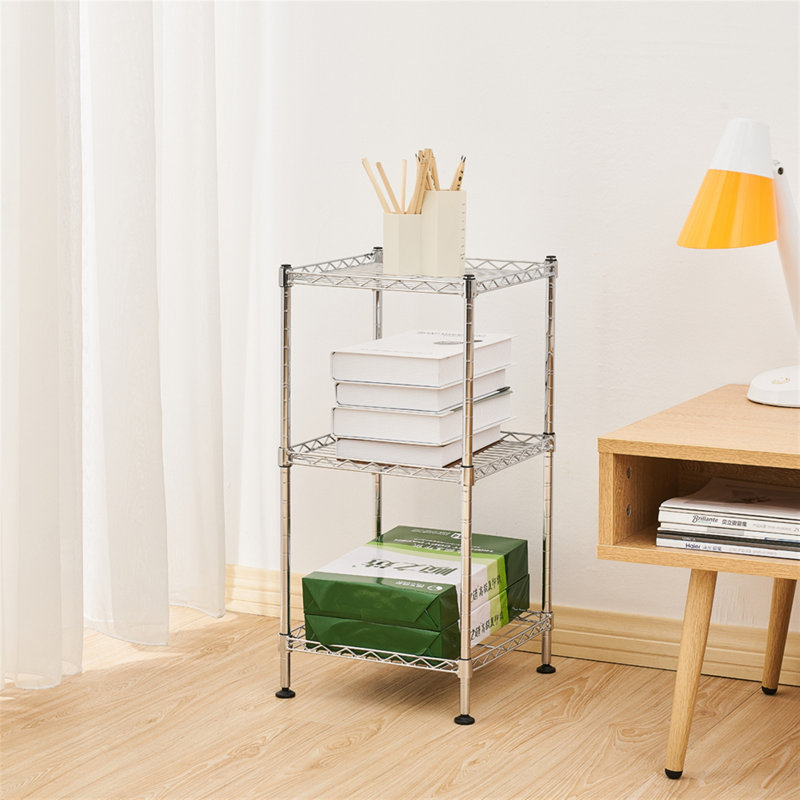 Étagère en fil d'acier à 3 niveaux, H 23,62 po x l 11,81 po x P 11,81 po