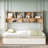 Andriena Full-size multifunctional bed with four storage drawers and  bookshelf, suitable for one person, in natural color