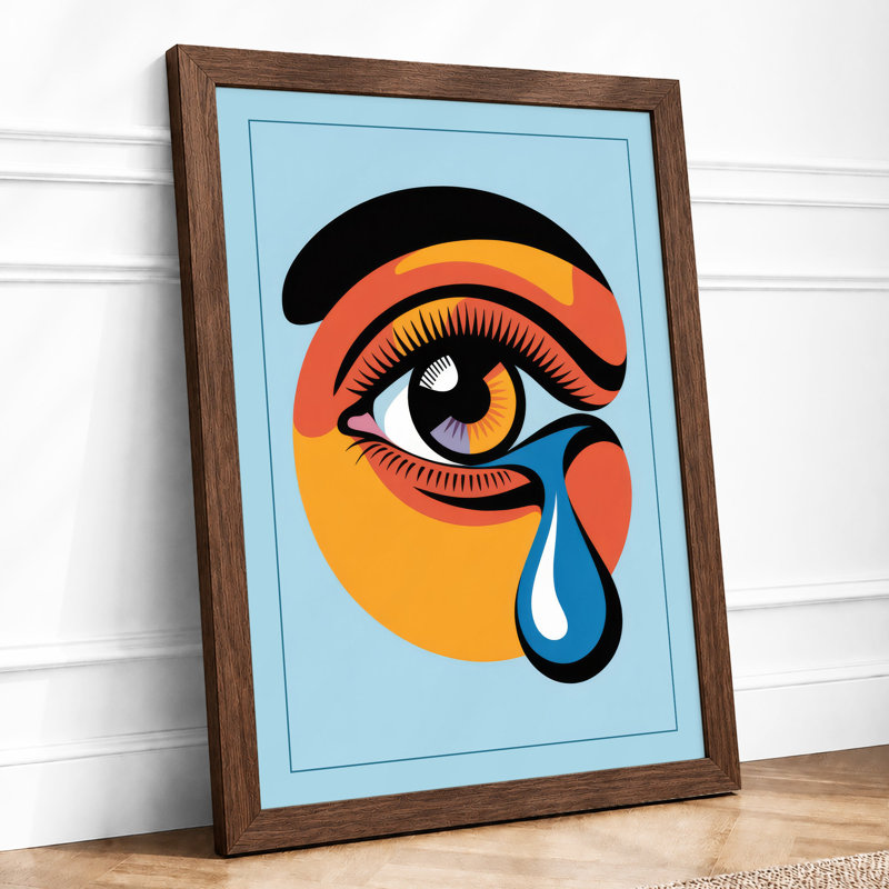 Tear in Silence Modern - Framed Print, A1 - 84.1 x 59.4 cm, Walnut