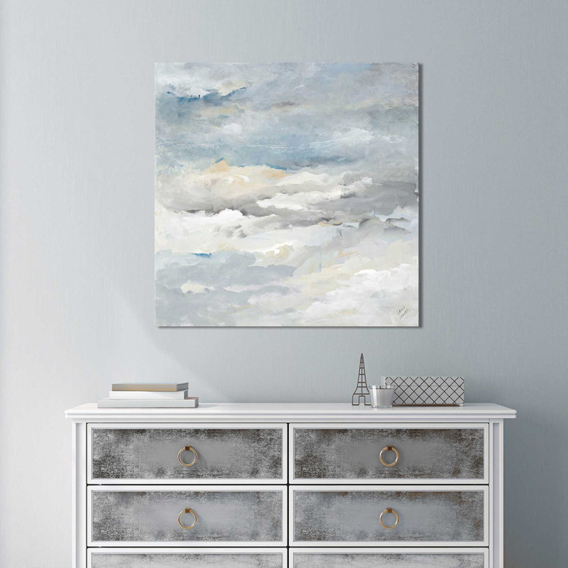«Sea Meets Sky II», reproduction de peinture acrylique, H 18 po x l 18 po x P 1 po, Toile tendue