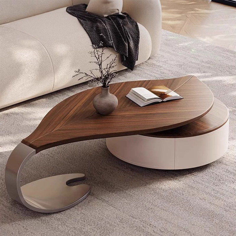 Table basse en noyer, H 13,39 po x l 51,18 po x P 27,56 po