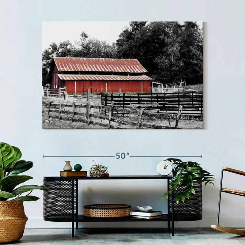 Lilie BW Rustic Barn, H 34 po x l 51 po