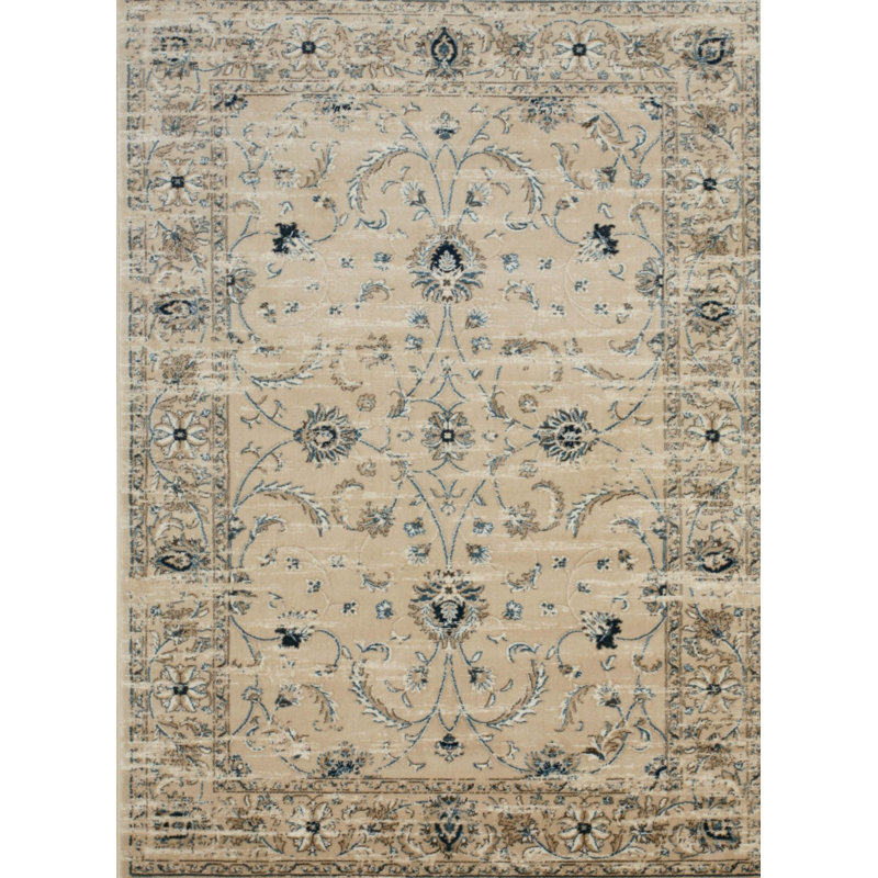 Beige Machine-Made Polypropylene Distressed Bohemian Isabella Rug by , Stylish and Durable Area Rug for Adding a Bohemian Touch to Your Living Room, Bedroom, Office, or Home Décor