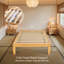 Structure de lit plateforme en bois massif de 12 pouces, structure de lit en bois sans sommier-548892392-548892394