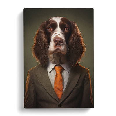 English Springer Spaniel In A Suit Painting No.2 - No Frame Print