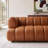 Bryani 90.2'' Genuine Leather Round Arm Sofa