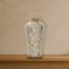 Vase de table en céramique blanc / gris 16 po