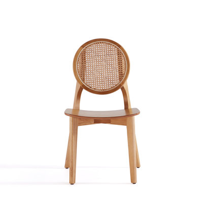 Versailles Industry Chic Solid Ash Wood Dining Side Chair in Natural
