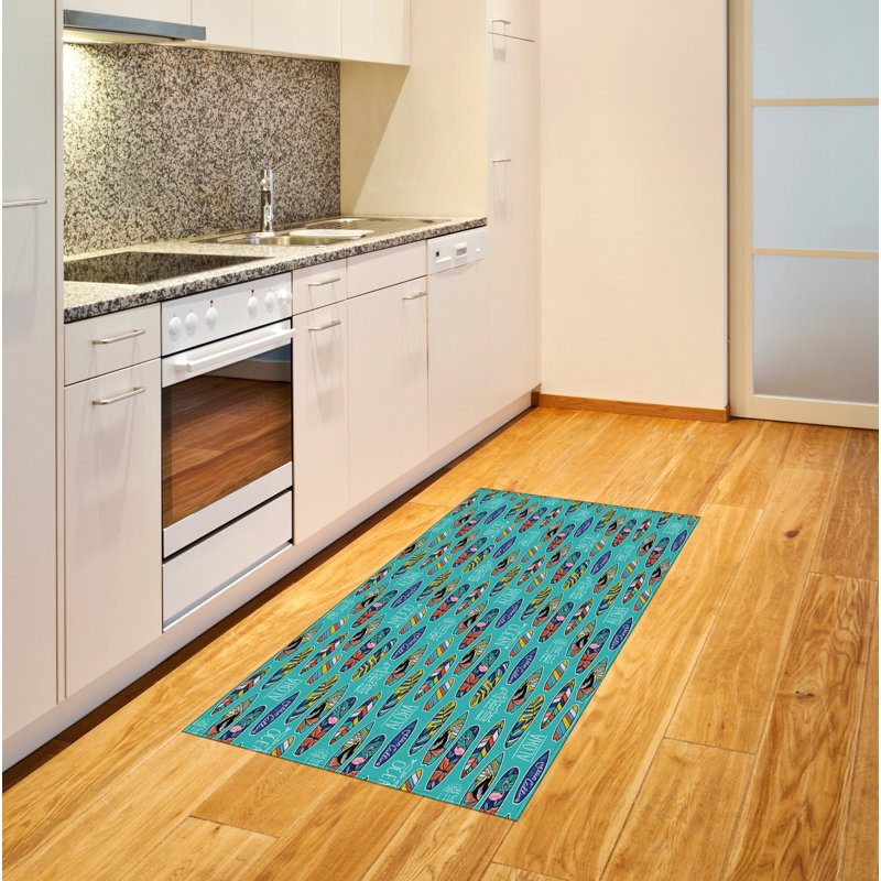 Tapis de surf décoratif à haute densité en fibres de polyester longues fibres, Rectangle 2 pi 7 po x 5 pi