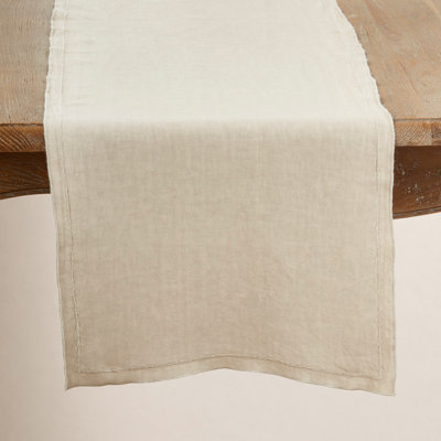 Aneta Stonewashed Overlock Edge Table Runner