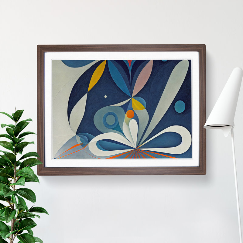 Unsurpassed Abstract Art - Framed Print, 34cm H x 46cm W x 2cm D, Walnut