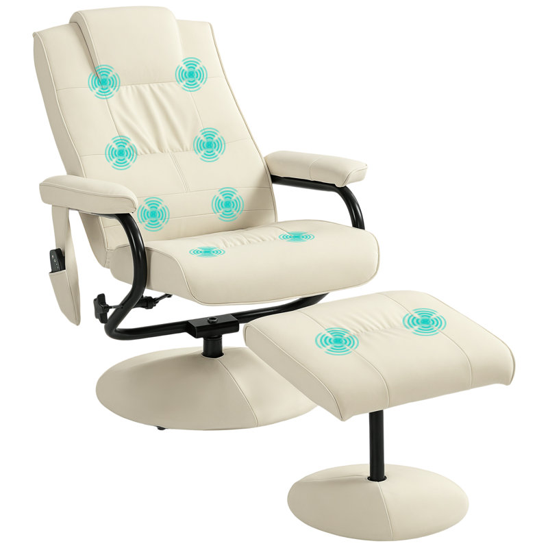 77cm Wide Swivel Standard Recliner with Massager