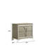 2 Bedside Cabinet With Modern Wood Design - Silver Transparent Legs