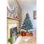 Frosty Green Artificial Christmas Tree with Hinged Branches and Green Metal Stand-144026626