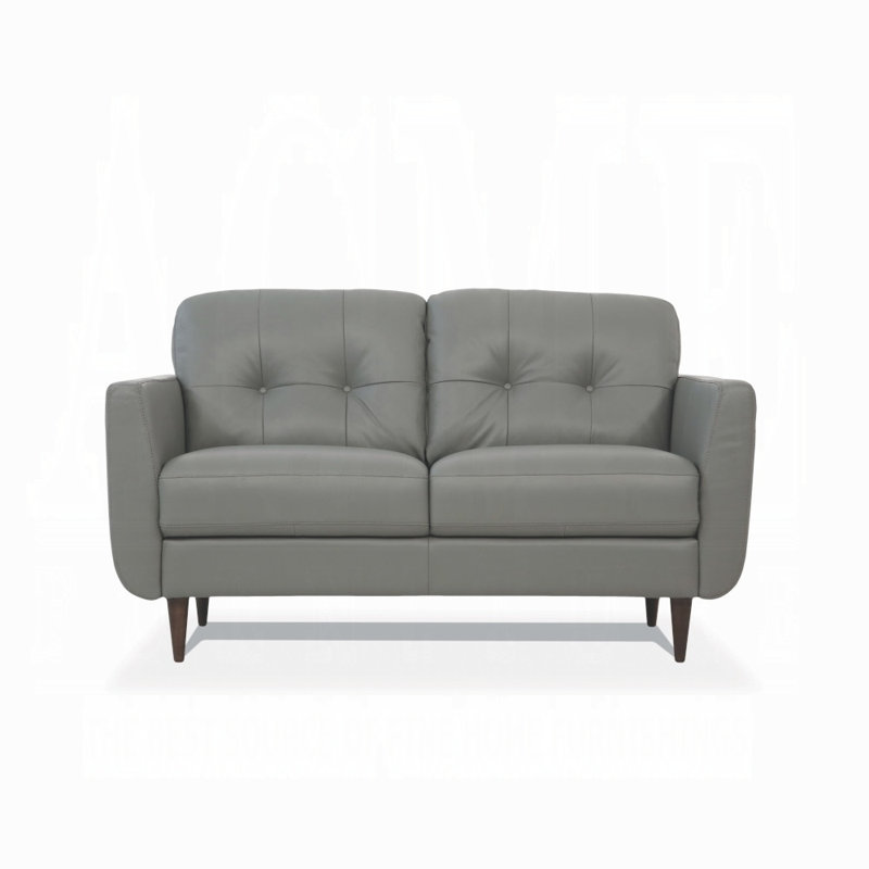 Causeuse en cuir Radwan, Vert