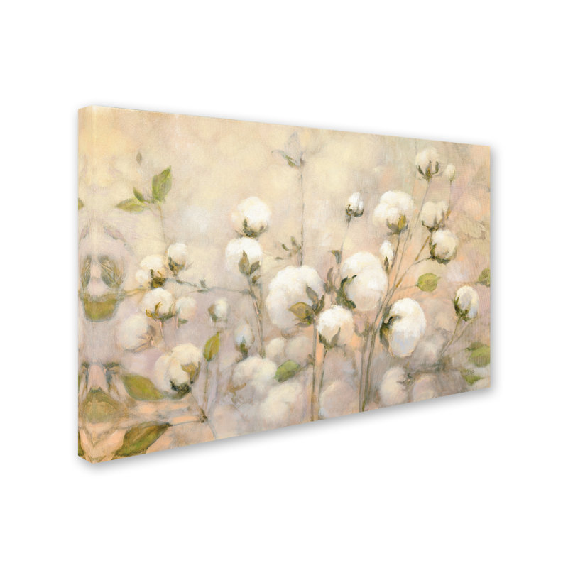 « coton field », reproduction sur toile tendue, H 12 po x l 19 po