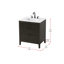Meuble-lavabo simple 30 po en chêne chocolat-849997516-849997517