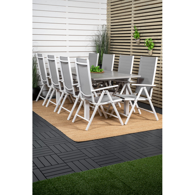 Jayesh 8 - Person Patio Dining Set with Extendable Rectangular Table