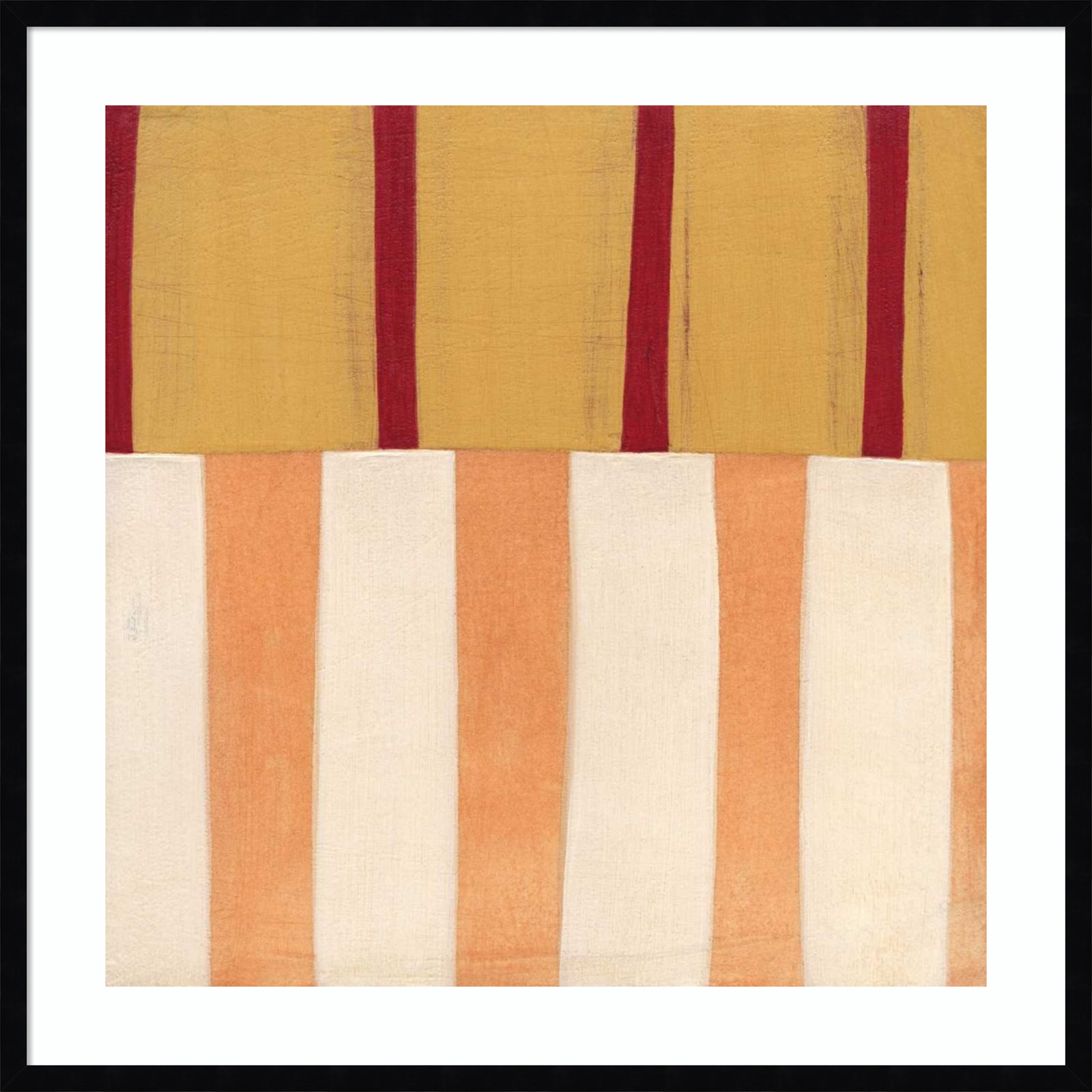 Broken Stripes 3 by Laura Nugent, Black, 33" H x 33" W x 1" D