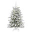 Artificial Hinged Christmas Tree White PE and PVC-27389429