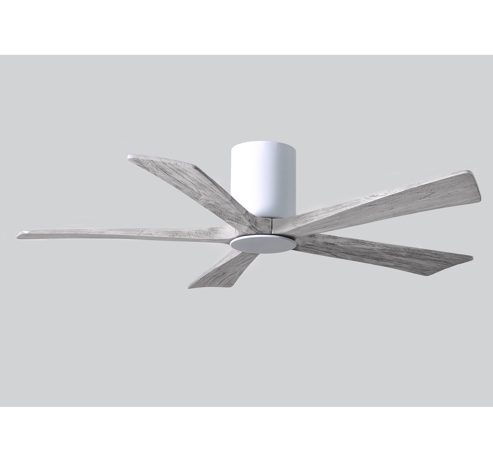 Irene 5 - Blade LED Ceiling Fan with Light Kit Included, Gloss White, Barn Wood Tone, 52"