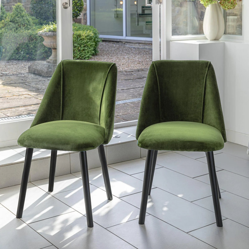 Aggarwal 48cm H Side Chair - Set of 2, Black, Green