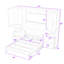 Grand lit escamotable en bois avec tiroirs et tablettes-2024418307