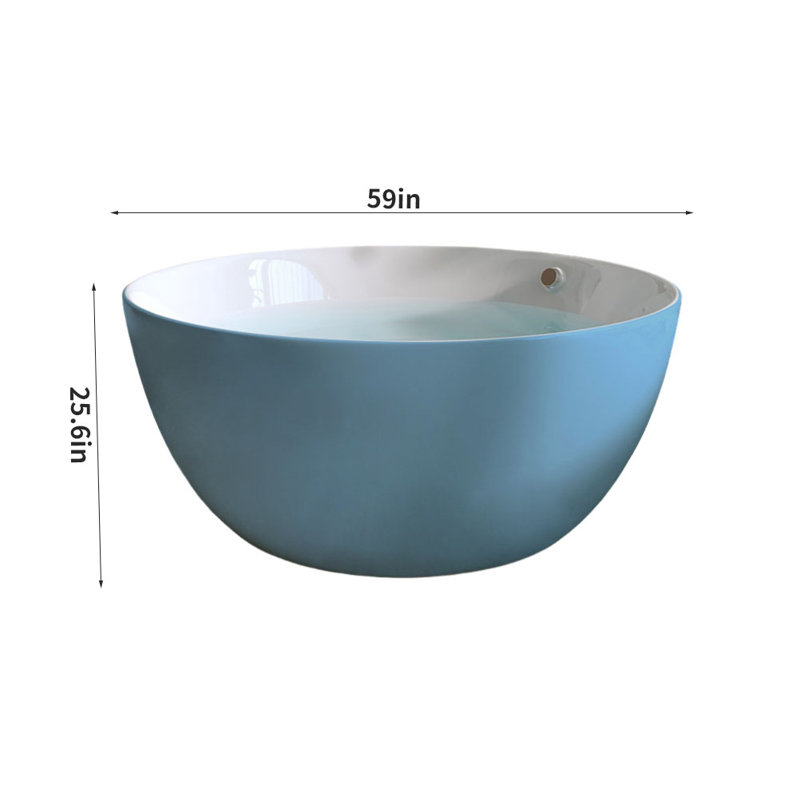 Ensemble de douche et de baignoire l 59 po H 25,6 po, Bleu