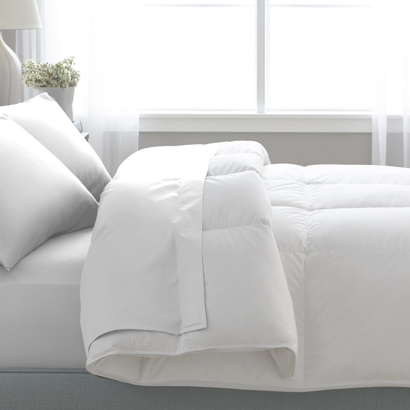 Full White Cotton Down Alternative Bedspread