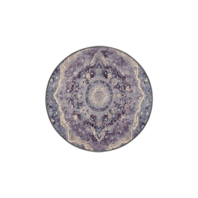 Machine Washable Purple Area Rug