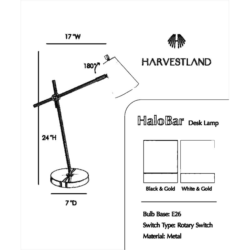 Lampe de travail réglable en laiton avec base en métal solide, lampe de bureau de pharmacie industrielle pour la lecture et le bureau à domicile
