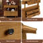 Console rétro en bois courbé avec 3 tiroirs, table d'entrée de 43 po avec tablette de rangement, canapé derrière le canapé avec pieds en bois massif pour le couloir du salon
