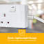 GEEPAS 6 Gang Extension Lead | 6-Way Plug Extension Cable | 6 Socket Desk Power Strip with Individual Switches for Home Office | Heavy Duty UK Plug | White-113493507