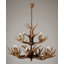 Lustre géométrique unique à 12 lumières avec accents de bois de cerf Oberry