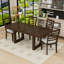 Ensemble de table de salle à manger 5 pièces, table de salle à manger extensible avec rallonge amovible et chaises rembourrées-1289611541