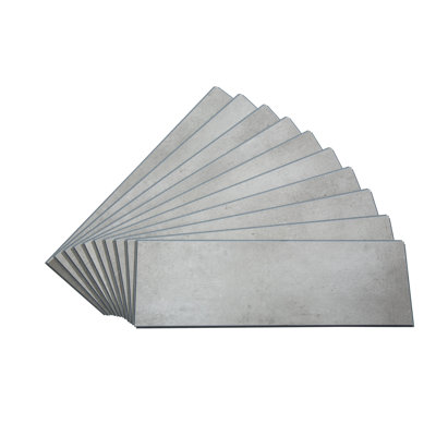Palisade 22.8 in. x 7.31 in. Interlocking Vinyl Waterproof Wall Tiles in Frost Nickel (10 Pack)